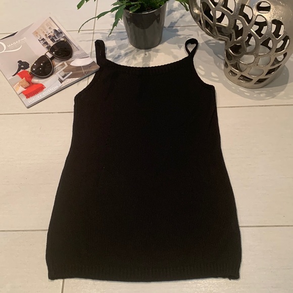 Made in 🇬🇷VTG 90’ Knitted Black Tank Top - Picture 5 of 14